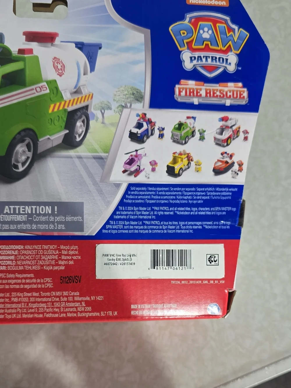PAW Patrol Rocky Fire Rescue Tanker Truck - Green NWT